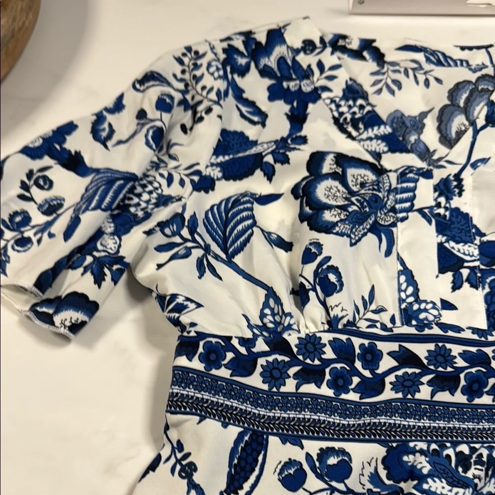 Floral Blue and White Dress - Picture 7 of 9